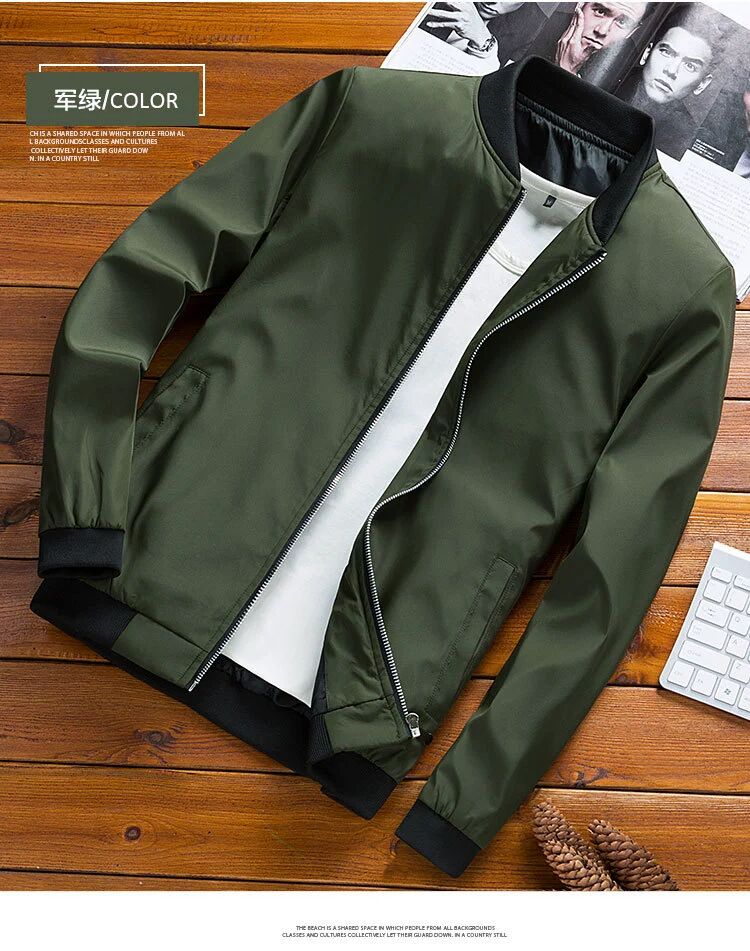 Spring Casual Warm Down Jacket Large Size Youth Men Baseball Clothes
