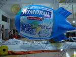 Big PVC Trade Show Helium Blimps Fire Resistant Durable Colorful
