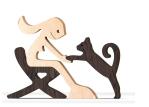 Home Office Wooden Craft Decor Statue Cute Handmade Wooden Figurines Carving