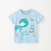 Buy cheap 1.1M 43.3IN Girl Children'S Sports Shirts White Half Sleeve Top Navy Blue Oem product