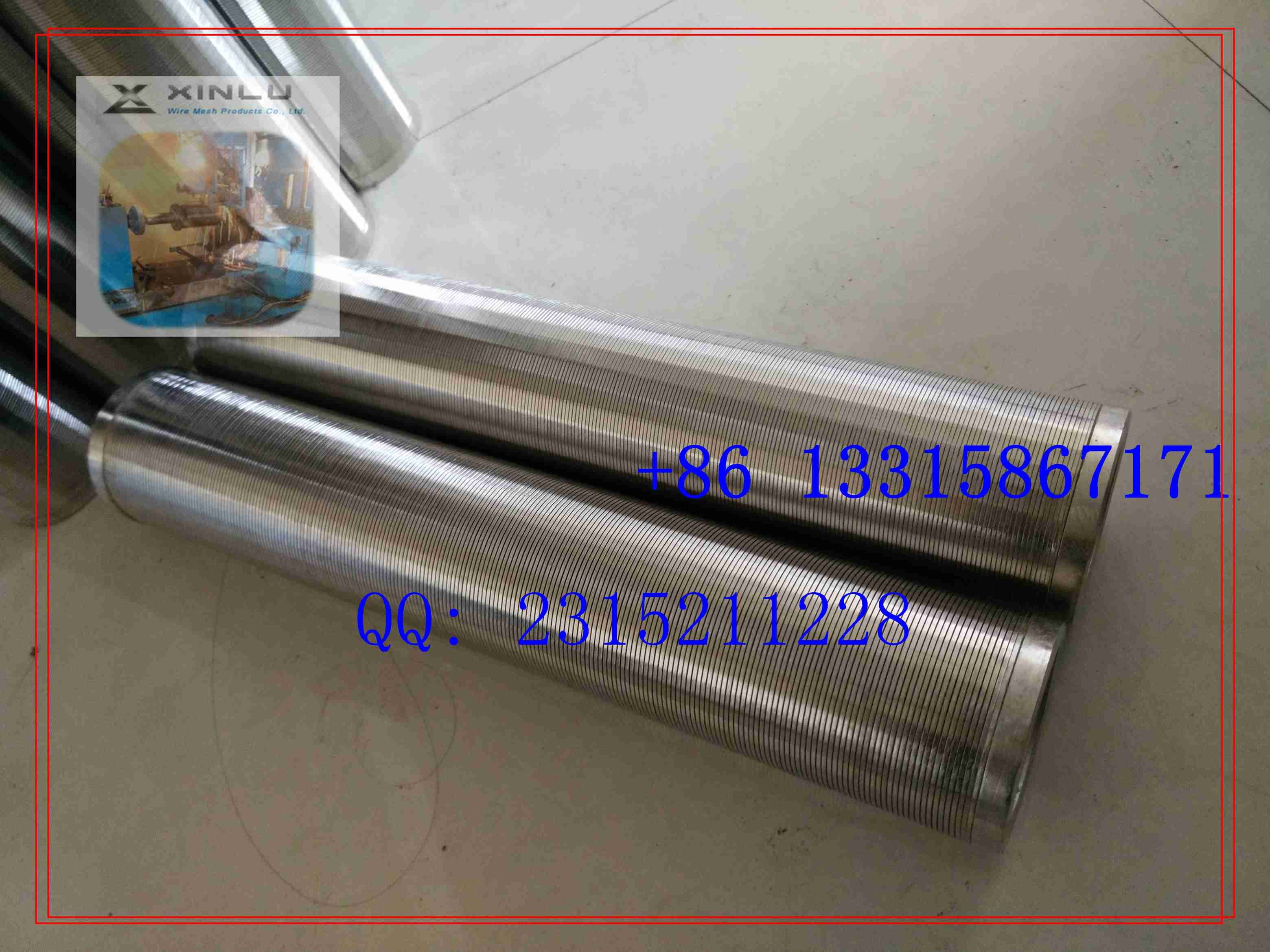 wire wound stainless steel screen pipe / wedge wire screen tube / perfect roundness water well screens