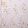 Buy cheap Handmade Beaded White Lace Fabrics Water Soluble 80% Nylon from wholesalers