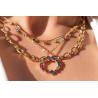 Buy cheap 45cm Snake Bone Chain Necklace Colorful Rhinestone Tassel Pendant Necklace from wholesalers