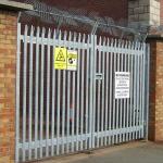 Customized heavy duty palisade fence panels curved top palisade fencing