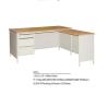 Buy cheap Modern MDF Board L Shaped Office Desk Three Drawer Office Desk from wholesalers