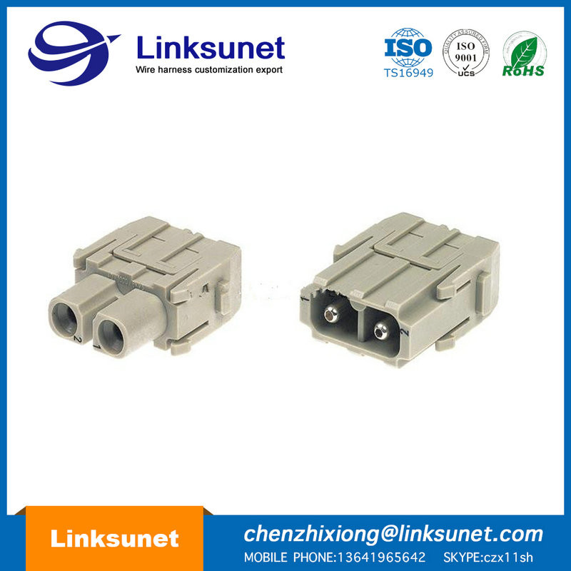 40A Harting Modular Connector Industrial Wire Harness 2P 09140022701 09120123001