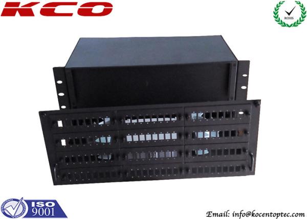 Quality 96 Port Odf Fiber Optic Patch Panel / 4U Rack Mount 19'' Fiber Management Patch Panel for sale