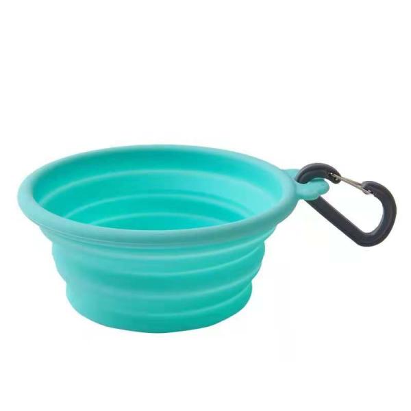 BB Green Outdoor Collapsible Silicone Dog Water Bowl For Walking Hiking