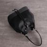 Buy cheap Head Layer Leather Womens Leather Bag 22cm Black Drawstring Bucket Bag from wholesalers
