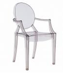 Plastic Ghost Event Rent Wedding Stackable Restaurant Dining Chair in Clear