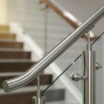 Modern Stainless Steel Handrails with Polished Finish for Glass Railings