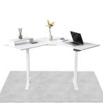 Buy cheap L Shape Home Office Desk Corner Standing Desk Metal Iron Waterproof Eco-friendly Partical Board from wholesalers