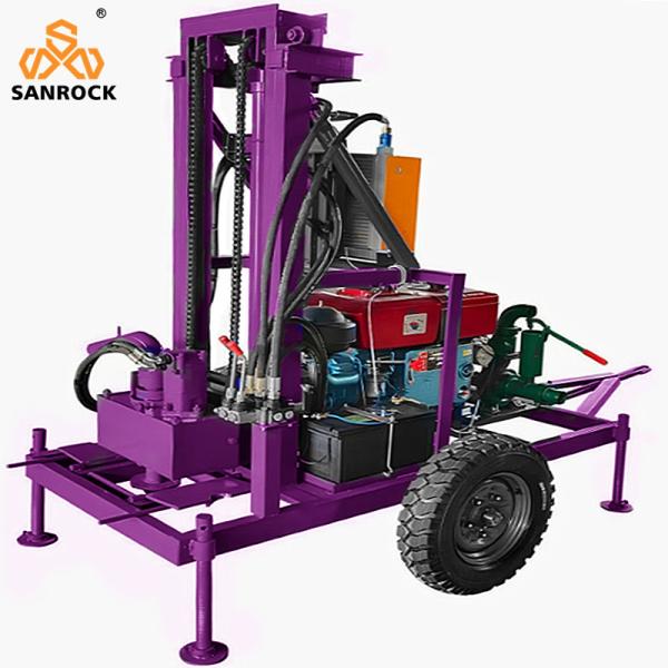 Buy cheap Small Water Well Drilling Rig Trailer Mounted Water Well Drilling Equipment Borehole Drilling Machine from wholesalers