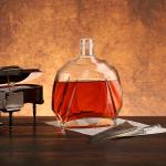 Super Flint Glass Round Empty Bottle for Wine Whisky Vodka Tequila 500ml 750ml