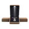 Buy cheap Hanhong Embossed Luxury LED Velvet Brown Jewelry Packaging Box Custom Ring Box with Light from wholesalers