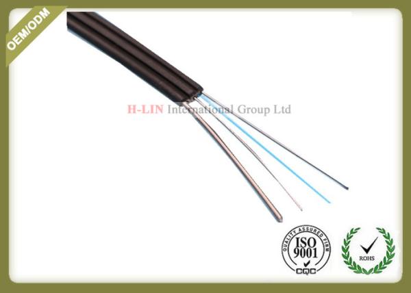 Singlemode FTTH Fiber Optic Cable Metal Strength Member For High Speed Optical