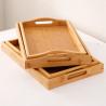 Buy cheap Wooden Eating Coffee Table Bamboo Serving Tray With Handles from wholesalers