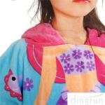 Cute Dolphin Hooded Poncho Beach Towel Reactive Printed For Girls & Boys