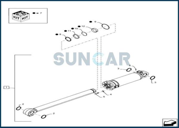 Buy cheap 84282953 Tilt Cylinder Seal Repair Kit fits CNH 921G 1021G 1021F 1121F 1121G from wholesalers