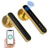 Buy cheap Fingerprint Password Tuya App Door Lock Aluminium Grip Open Biometric Door Handle Lock from wholesalers