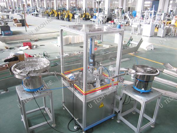 Quality Flip Top Cap Assembly Machine With Hopper Conveyor High Equipped Sealing for sale