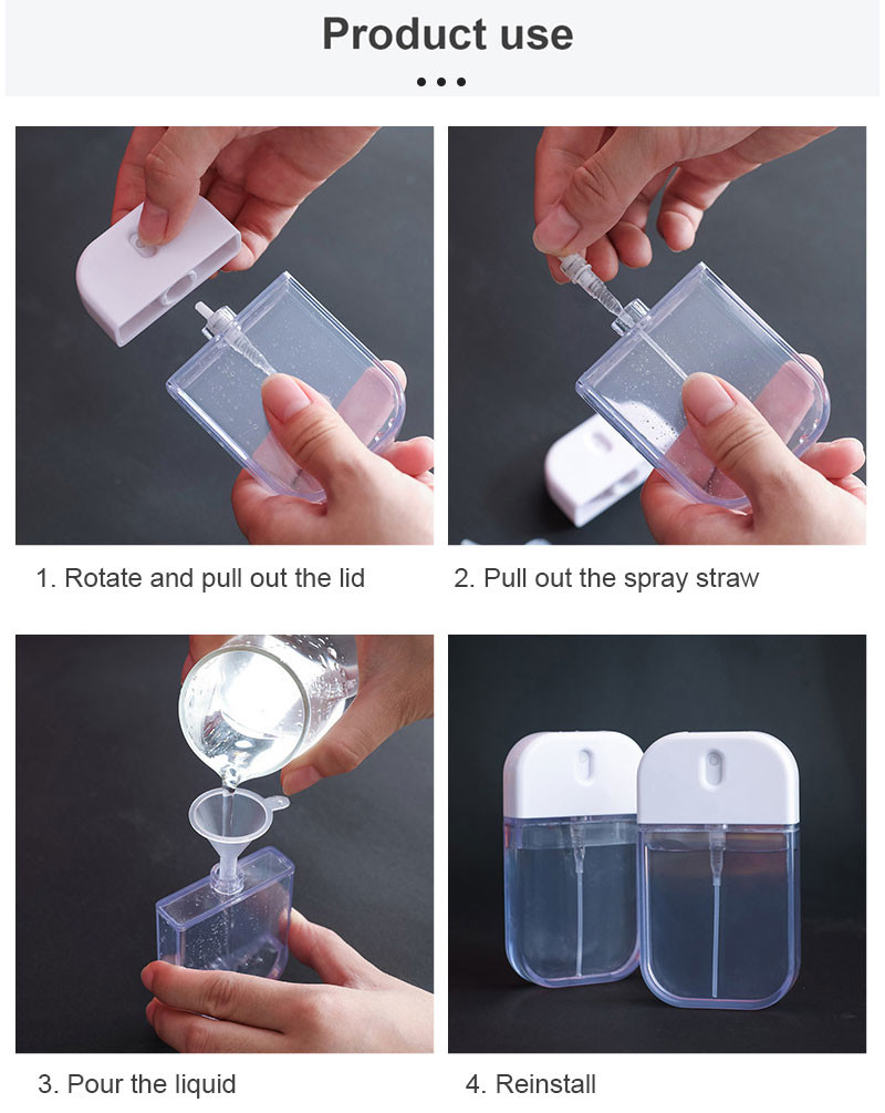Reusable Hand Size 45ml Refillable Spray Bottle For Perfume