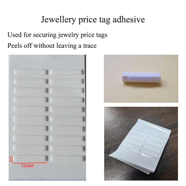 15*2mm per 20 pieces per sheet Acrylic double-sided tape Used for securing jewelry price cubes