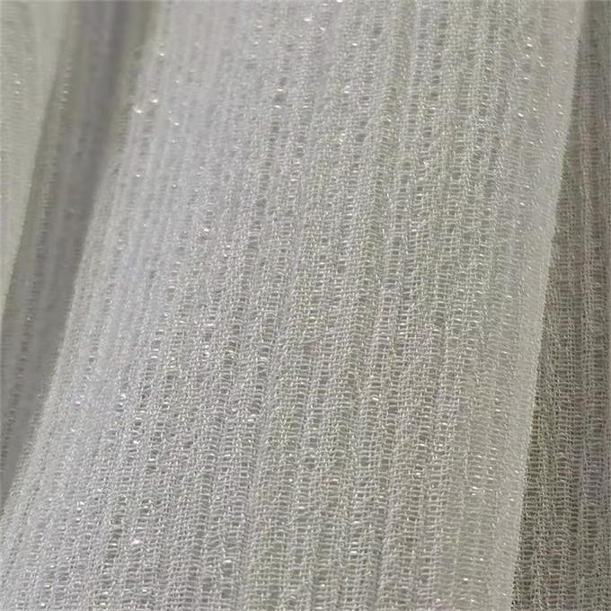 Silver Yarn Chiffon Solid 85gsm Polyester Chiffon Fabric