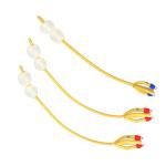 Latex 18fr 30cc Foley Catheter , 4 Way Double Balloon Silicone Coated Foley