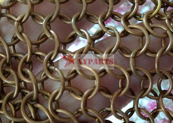 Buy cheap Brass / Copper Hand Woven Ring Mesh Drapes For Wall Decoration And Curtain from wholesalers