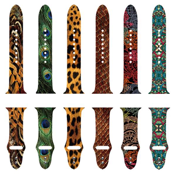 Buy cheap Silicone Material Smart Watch Band For Iwatch 42Mm 44 Mm Pattern Printed from wholesalers
