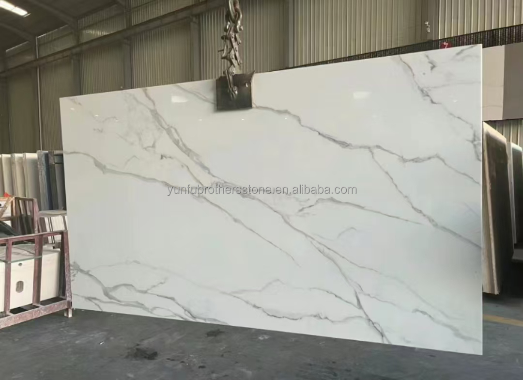Big Slab White Nano Marble Stone The Optimal Selection for Modern Design Countertop
