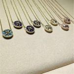 diamonds of star disk necklace 18kt gold with yellow gold or white gold