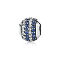 Buy cheap Fashion White and Blue CZ 925 Sterling Silver Jewelry Making Accessories product