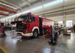 500Kg Dry Powder Filling 100Km/H Foam Fire Truck Brigade Truck 6.45m Lifting