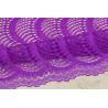 Buy cheap 9.05in Stretch Double Galloon Lace , Geometric Purple Lace Trim from wholesalers