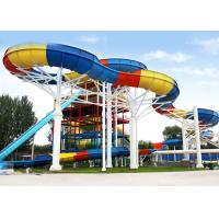 Buy cheap Fiberglass Custom Water Slides , Huge Adult Fast Flowing Boomerang Water Slide product