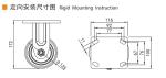 125mm 5 Caster Wheels Heavy Duty 700kg Load Plate Mount Rigid Castor Wheel
