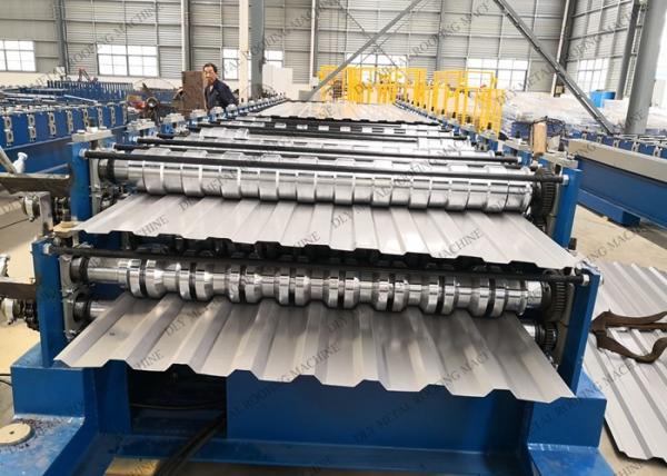 Buy cheap 50hz 7500mm Metal Roofing Double Layer Roll Forming Machine / Equipment Hydraulic Driving from wholesalers