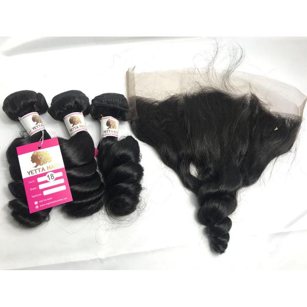 Buy cheap No Tangle Peruvian Human Hair Weave / Remy Hair Bundles Full Cuticle Aligned from wholesalers