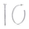 Buy cheap Hoops Netflix 925 Silver CZ Earrings Rose Gold 40mm Hoop Earrings for Women from wholesalers