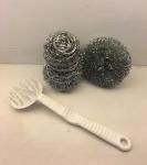 Recyclable Galvanised Stainless Steel Scrubbers More Durable Round Shape