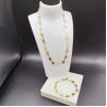 Buy cheap New Arrival Trendy High Polish Newest Gold Color Stainless Steel Earring ,Necklace , Bracelet Sets For Lady from wholesalers