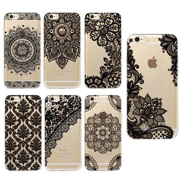 Buy cheap Soft Rubber Designer Cell Phone Cases For Iphone 6s Lace Flower Mandala from wholesalers