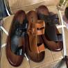 Buy cheap Black Brown Mens Soft Leather Slippers Anti Skid Men's Summer Sandals from wholesalers