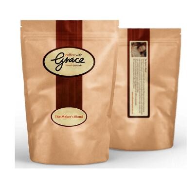 Printing standing up Resealable snack plastic brown kraft packaging paper bags with k