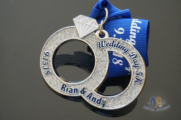 Buy cheap Personalized Wedding Day 5K Sports Metal Medal / Custom Made Medallions from wholesalers