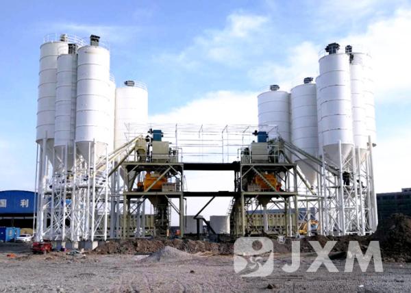 Buy cheap Stable Stationary Concrete Batching Plant Dry Batch Plant 180 M3 Belt Conveyor from wholesalers