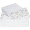 Buy cheap All-Season Flat Bed Sheet Egyptian Luxury Embroidered Bed Sheet Set with Beautiful Rope Embroidery 4 Piece Set from wholesalers