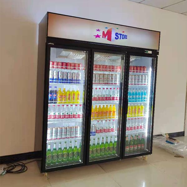 Buy cheap 1500L Vertical Commercial Beverage Refrigerator Three Glass Door from wholesalers